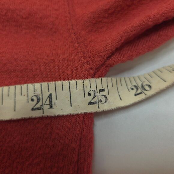 Lucky Brand Womens Large Red Crew Neck Stretch Pullover Long Sleeve Sweater - Picture 6 of 8